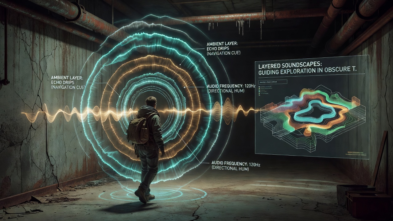 Player traversing an environment guided by directional ambient layers