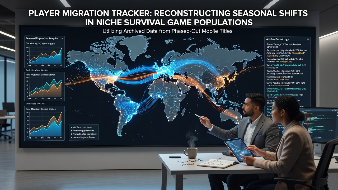 Researchers analyzing archived server logs from discontinued mobile survival games to track player population movements