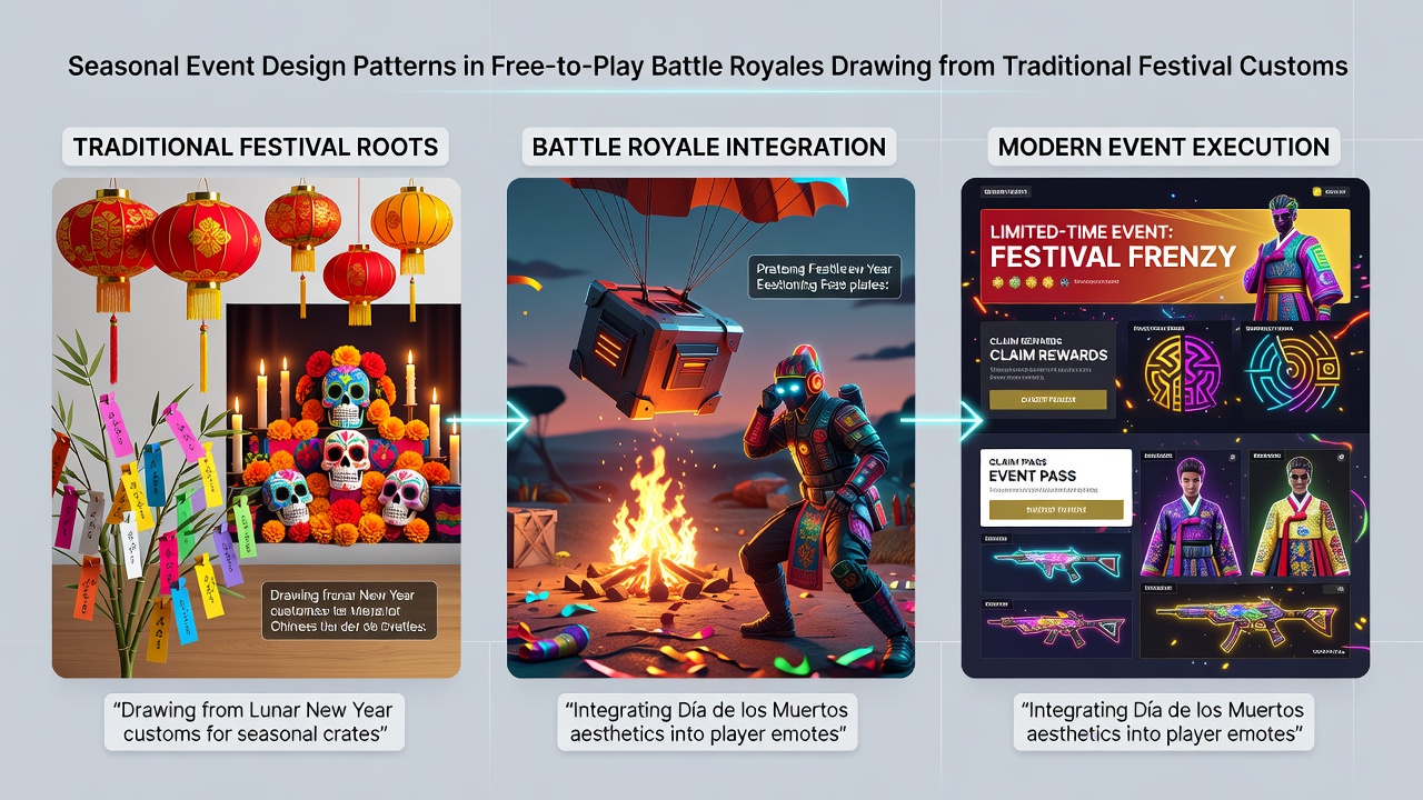 In-game festival map section featuring lanterns, parades, and community challenges adapted from worldwide customs